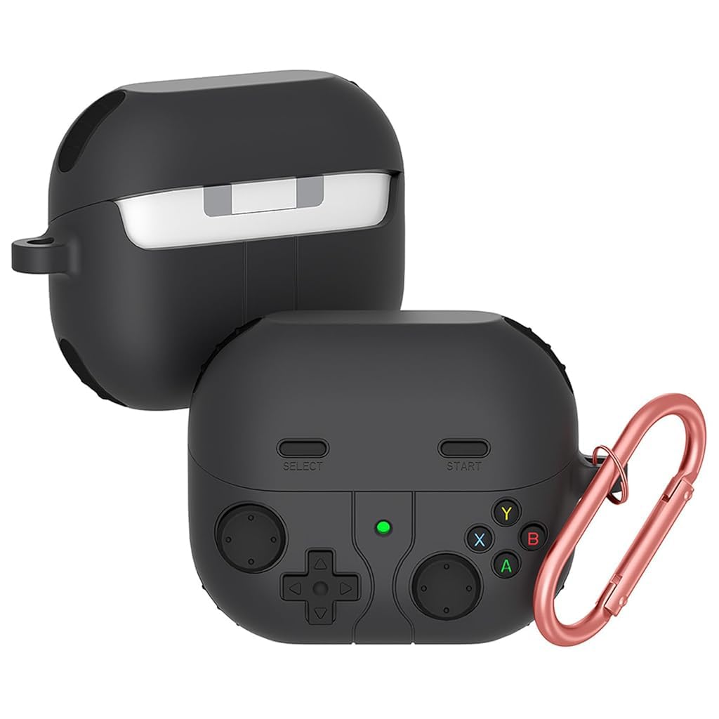ZORBES Earbuds Case Cover for Samsung Galaxy Buds 3 Protective Silicone Skin Cover with Carabiner Fashion Retro Gaming Machine Earbuds Case Cover for Samsung Galaxy Buds 3/ 3 Pro,, Black ZORBES Earbuds Case Cover for Samsung Galaxy Buds 3 Protective Silicone Skin Cover with Carabiner Fashion Retro Gaming Machine Earbuds Case Cover for Samsung Galaxy Buds 3/ 3 Pro,, Black